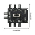 thumbnail image 2 of Uxcell 3 Pin Chassis Fan Hub IDE 1 to 8 Connector Adapter 12V Cooling Fan Port Splitter 3Pin PWM Motherboard, Computer, 2 of 5