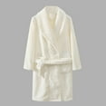 thumbnail image 2 of AINIYS Thickened Flannel Bathrobe Soft Velvet Pajamas Stylish Robes for Home Travel Sleepwear Casual Outs for Ages 4-15 Beige 7 Years, 2 of 6