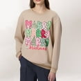 thumbnail image 2 of Fiaer Christmas Sweatshirts for Women Merry Christmas Shirt Xmas Tree Graphic Oversized Long Sleeve Pullover Loose Fit Crew Neck Tops Khaki XS, 2 of 8