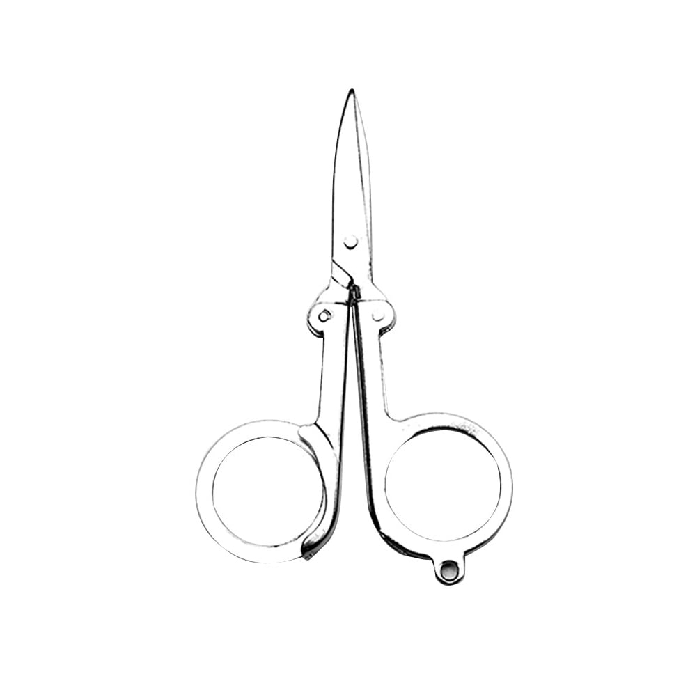 Ksruee Small Scissors Foldable | Travel Folding Scissors | Scissors All Purpose, Stainless Steel Kids Scissors, used for Home Office, Safety Portable