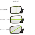 thumbnail image 2 of Fits 81-90 Escort, Lynx, 84-94 Tempo, Topaz Manual Hand Adjust Left Driver Mirror Glass Lens w/Adhesive, USA More Than 1 Option, 2 of 5