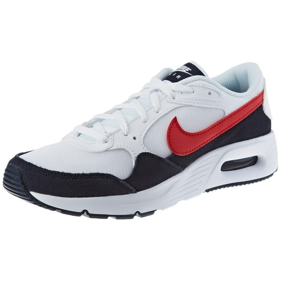 Nike Big Boys Air Max SC Casual Sneakers White/University Red (Numeric_4_Point_5)