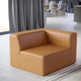 thumbnail image 1 of Modway Mingle Vegan Leather Right-Arm Chair, Tan, 1 of 8