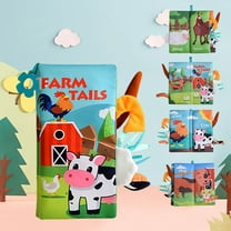 KOYPTL Busy Board Quiet Book for Toddlers Kids 1-3 2-4 Years Old,Soft Animals Story Book Preschool Learning Activities Educational Sensory Toy,Felt Quiet Book Gifts for Boys Girls Christmas Birthday