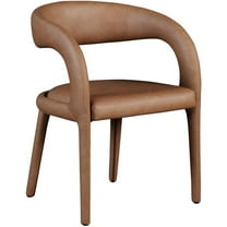 Maklaine Modern / Contemporary Brown Vegan Faux Leather Dining Chair