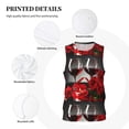 thumbnail image 6 of Easygdp Red Wine Rose Men's Mesh Basketball Jersey Quick Drying Sleeveless Shirts Fitted Muscle Tank Tops Sport Round Neck T-Shirt - XX-Large, 6 of 9