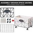 thumbnail image 7 of Mxfurhawa Iron Wire Laundry Hamper With Rolling Lockable Wheels, Foldable basket Organizer with Detachable Liner & Wheels(Black), 7 of 7