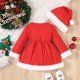 thumbnail image 4 of LUOGENLI Girls' Dresses Size 12 Kids Santa Dress for Girls Christmas Princess Party Long Sleeve Dresses Girls Dresses 5T Girls Dresses Red 12-18 Months, 4 of 9