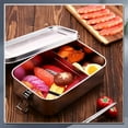 thumbnail image 4 of 28oz Reusable Bento Box,Leakproof Food Container with Locking Lid,QZS Reusable Stainless Steel Bento Box for Home,Office,1Pack, 4 of 6
