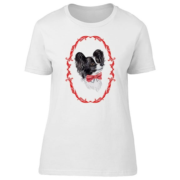 Cute Royal Papillon Terrier Dog T-Shirt Women -Image by Shutterstock, Female x-Large