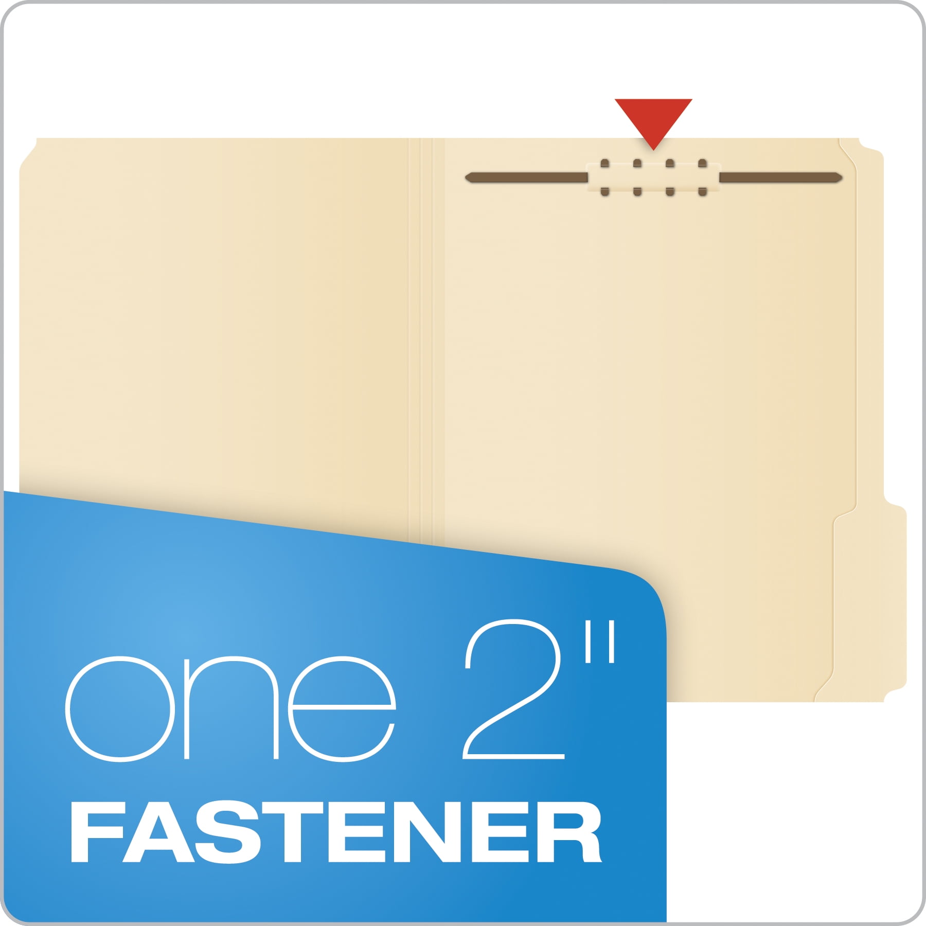 Pendaflex® Manila Fastener Folders, Letter Size, 1 Fastener, 1/3 Cut, 50/BX