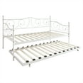 thumbnail image 4 of Castle Place Stylish Twin Metal Daybed with Trundle, White, 4 of 8