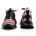 thumbnail image 3 of Red And White Stripes, Background Walking Shoes for Men Woman Lightweight Tennis Fashion Elastic Sports Shoes Cushion Basketball Shoes, 3 of 7