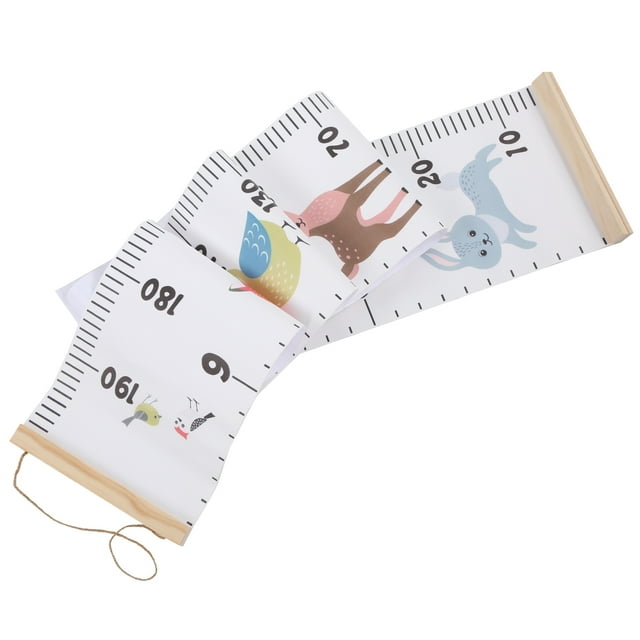 Growth Chart, Wood Frame + Cloth Baby Growth Chart Cute Pattern For Playroom For Children 's Room For Baby Nursery For Children