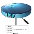 thumbnail image 4 of Lsque Butterflies And Waterlily In Water Round Bar chair cushion covers Velvet Fabric Premium Comfort Protects from Scratches and Stains for 14-17 Inch Chair- 12 inch, 4 of 7