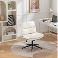 thumbnail image 6 of Newboti Furniture Bizerte Adjustable Swivel Criss-Cross Chair, Wide Seat/ Office Chair /Vanity Chair, White BN.1148, 6 of 13