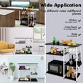 thumbnail image 4 of Costway Industrial Kitchen Baker's Rack Microwave Stand Utility Home Shelf w/ 6 Hooks, 4 of 9
