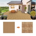 thumbnail image 5 of Alden Design 12" x 12" Interlocking Wood Flooring Tiles for Deck, Pack of 27, Natural Wood, 5 of 7