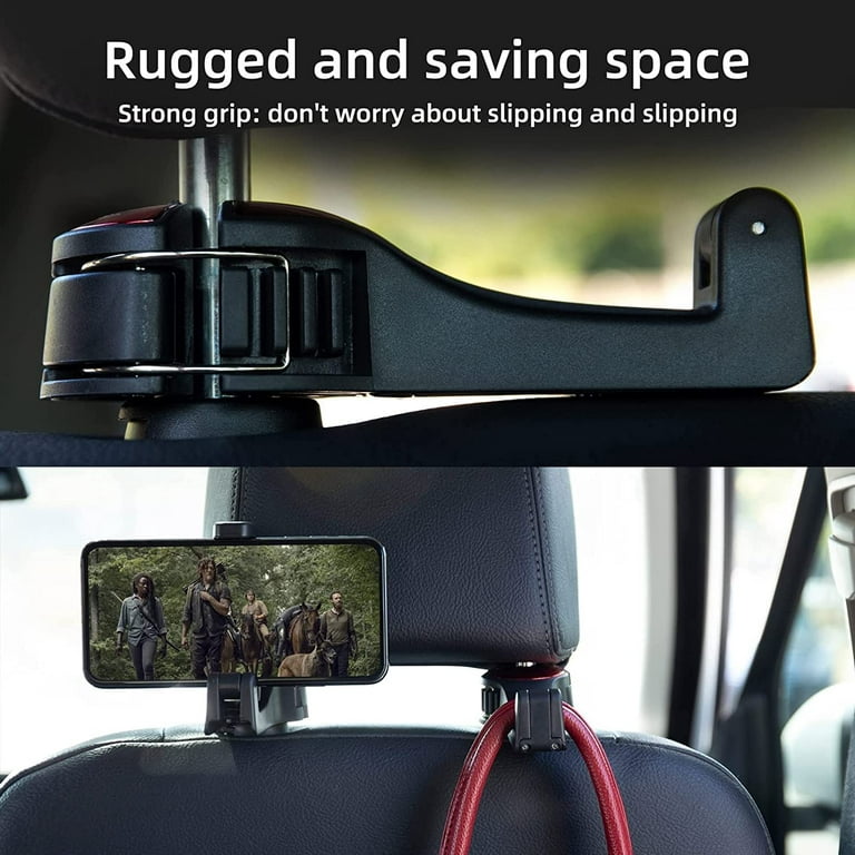 Kaufe Hidden Car Headrest Hook 2 in 1 Seat Back Hanger Universal Phone  Stand Holder