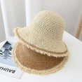 thumbnail image 6 of CoCopeaunts Floppy Straw Hat for Women Wide Brim Summer Handmade Woven Sun Hats UV Protection Breathable Beach Hat with Fringes, 6 of 8