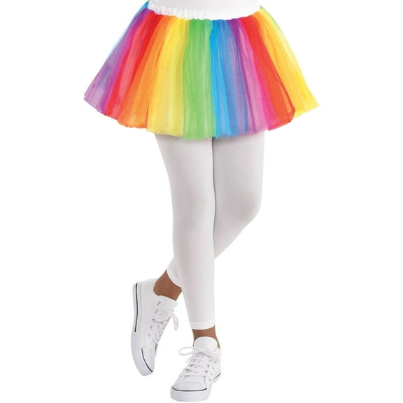 Dress Up Girls Rainbow Full Petticoat Tutu Child Ballet Costume Accessory SM/MD