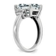 thumbnail image 7 of 14K White Gold Ring Band Moissanite Octagon Emerald Baguette, Size 6, 7 of 7