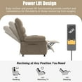 thumbnail image 4 of Segmart Home Fabric Recliner Reclining Chair with Remote Control, Heavy Duty 300lbs Antiskid Chenille Fabric for Elderly, 2 Motors Modern Sofa Home Theater Seating for Living Room Bedroom, Brown, 4 of 8