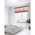 thumbnail image 3 of Christmas Valances for Windows, Red Santa Claus Xmas Gnome Snowflakes Beige Light Filtering Window Treatment Valances, Rod Pocket Small Curtains for Kitchen/Bathroom, 60"x14", 3 of 9