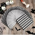 thumbnail image 2 of 50 Pack Black White Plaid Paper Napkins Party Supplies Halloween Paper Napkins Clown Cocktail Napkins Perfect For Halloween Dinner Party Decoration 6.5'' X 6.5'', 2 of 8