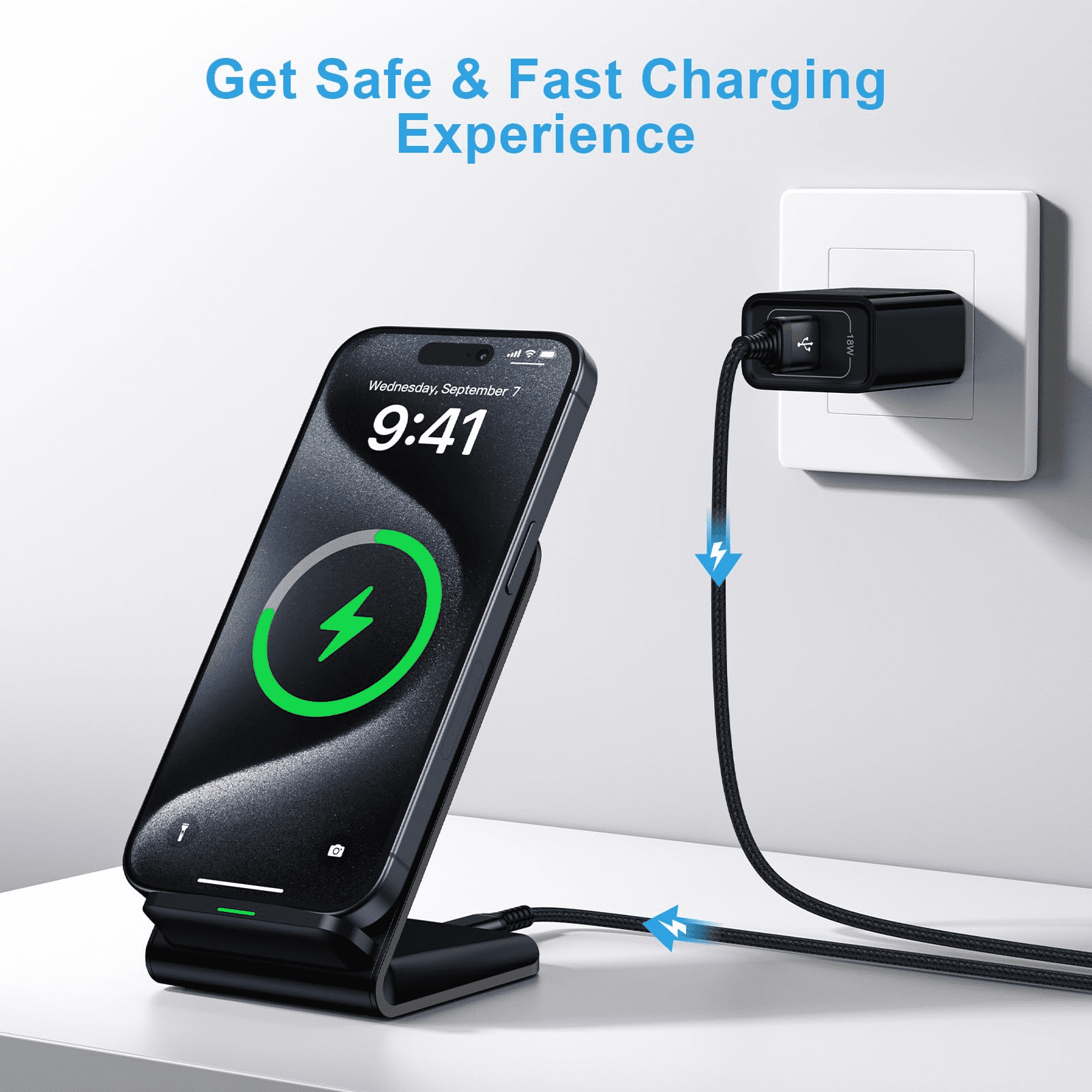 Google Pixel 9 Wireless Charger Stand Fast Charging for Pixel 9A 9 Pro XL Fold 9 8A 7A 8 7 6 Pro,15W Phone Wireless Charger Station for Samsung Galaxy S25 S24 S23 S22 S21 S20 Ultra FE,iPhone 16 15