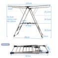 thumbnail image 1 of Wholesale Modern Simple Style Stainless Steel Folding Laundry Drying Rack - No Installation Needed, Rust-Resistant, Space-Saving for Home & Balcony Use (L Gray, Model 106886) – Affordable 50-60 Yuan, 1 of 6