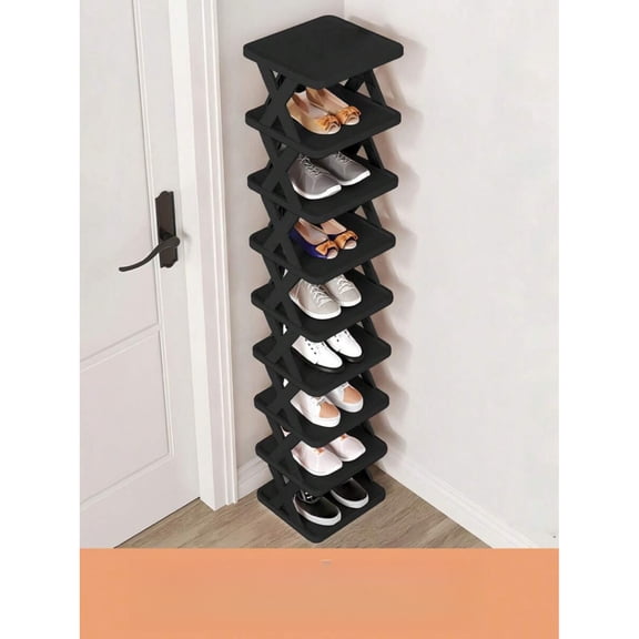 9 Tier Vertical Shoe Stand Space Saving Narrow Shoe Rack, Small Shoe Shelf,