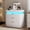 White, variant on Modern Black Nightstand with Charging Station and LED Lights - Sliding Top Drawer, Ideal for Bedroom and Living Room