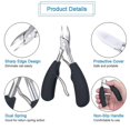 thumbnail image 5 of Cortaúñas, Tijeras De Uñas Profesionales, Cortaúñas Para Uñas De Los Pies Y Uñas Gruesas Y Encarnadas, Cortaúñas De Acero Inoxidable Con G Antideslizante, 5 of 5