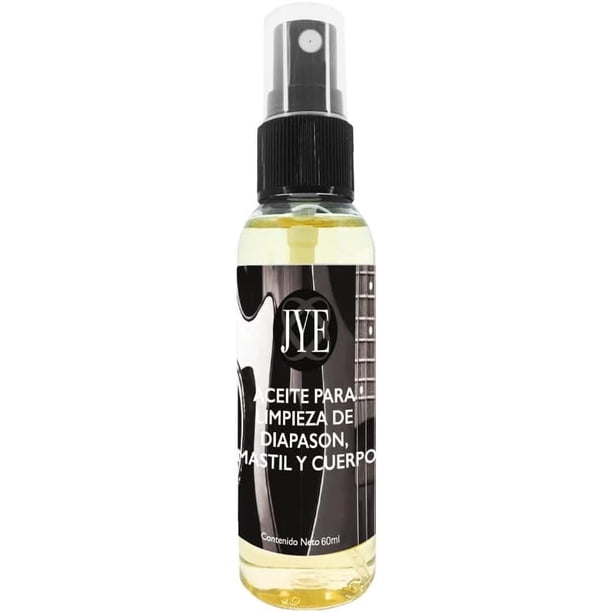 JYE Aceite Natural JYE Aceite Limpiador Para Guitarra Diapasón Cuerpo de Madera. Enriquecido con extracto de Almendra. Limpiador natural de instrumentos Contenido 60 ml