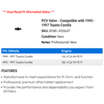 thumbnail image 2 of PCV Valve - Compatible with 1993 - 1997 Toyota Corolla 1994 1995 1996, 2 of 2
