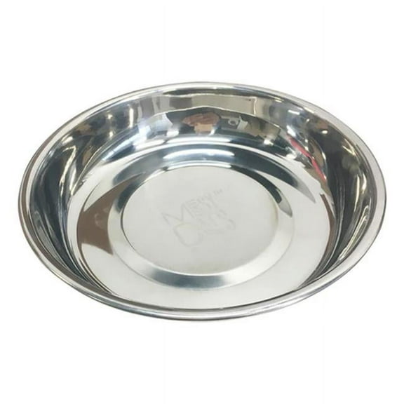 Messy Mutts Stainless Steel Non-Porous 1.75 Cup Cat Bowl for Pets