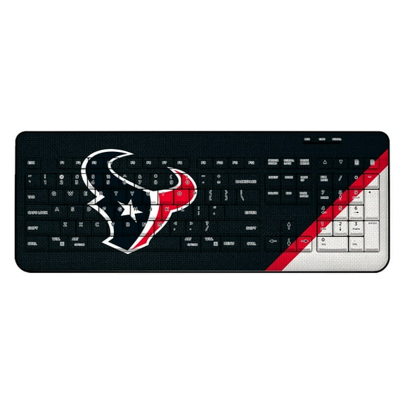Houston Texans Diagonal Stripe Wireless Keyboard
