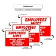 thumbnail image 3 of Employees Must Wash Hands Before Returning To Work Display Office Notice Health and Safety Indoor Outdoor Novelty Aluminum Metal Sign 18"x24", 3 of 5