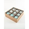 thumbnail image 2 of Serene Spaces Living Set of 9 Assorted Teal Glass Ball Ornaments for Christmas Tree, Holiday Decorations, Winter Wedding, Table Centerpiece, Window Box, Measures 3" Diameter, 2 of 6