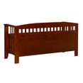 thumbnail image 5 of Linon Haskell Storage Bench, Walnut, 5 of 16