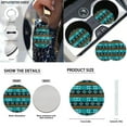 thumbnail image 5 of Jeiento Aztec Turquoise Car Accessories Full Set for Men, Navajo Design Automotive Vehicle Seat Cover, Decorative Car Floor Mat Steering Wheel Cover Center Console Pad Universal Fit, 5 of 8