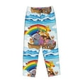 thumbnail image 4 of Sigee Rainbow Animals on Noah's Ark Print Women's Soft Pajama Pants - Breathable and Comfortable Lounge Sleep Bottoms with Elastic Waistband and Pockets-, 4 of 9