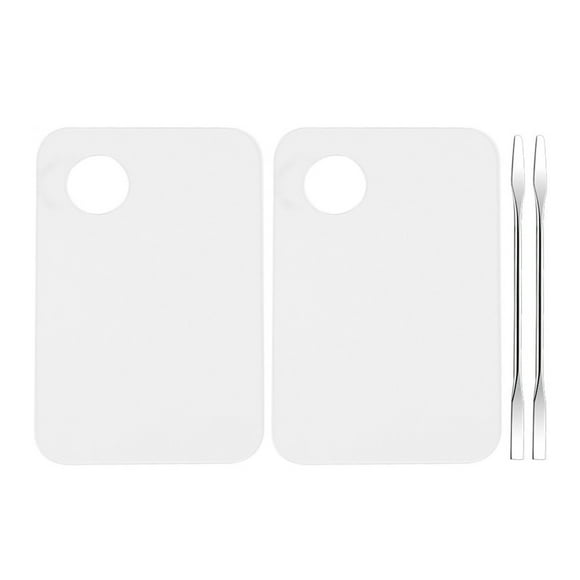 BRIGHTFUFU 2 sets Maquillaje Mezcla Paletas Manicura Color Mezcling Palettes Herramienta de espatulas