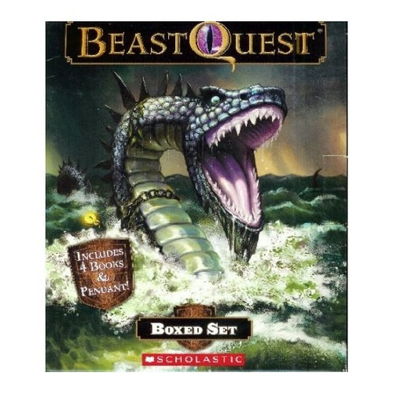 Pre-Owned Beastquest BOXED SET - Includes Ferno the Fire Dragon, Sepron the Sea Serpent, Cypher the Mountain Giant, and Tagus the Night Horse Paperback