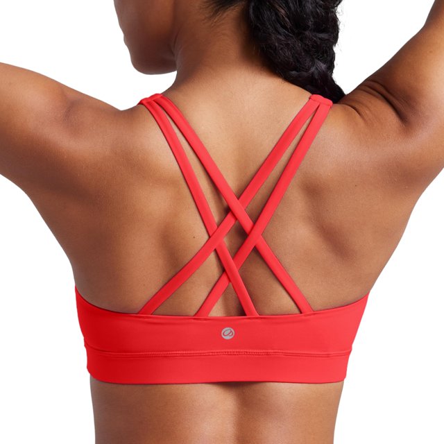 Top Deportivo CRZ YOGA Sensación Desnuda con Tirantes Rojo Profundo Talla L