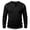 Black, variant on Long Sleeve T Shirts for Man Classic Half Button Placket Henley Shirts Comfort Regular Fit Casual Pullover Top Fashion Contrast Stitching Solid Color Basic Tee for Sports & Daily Wear S