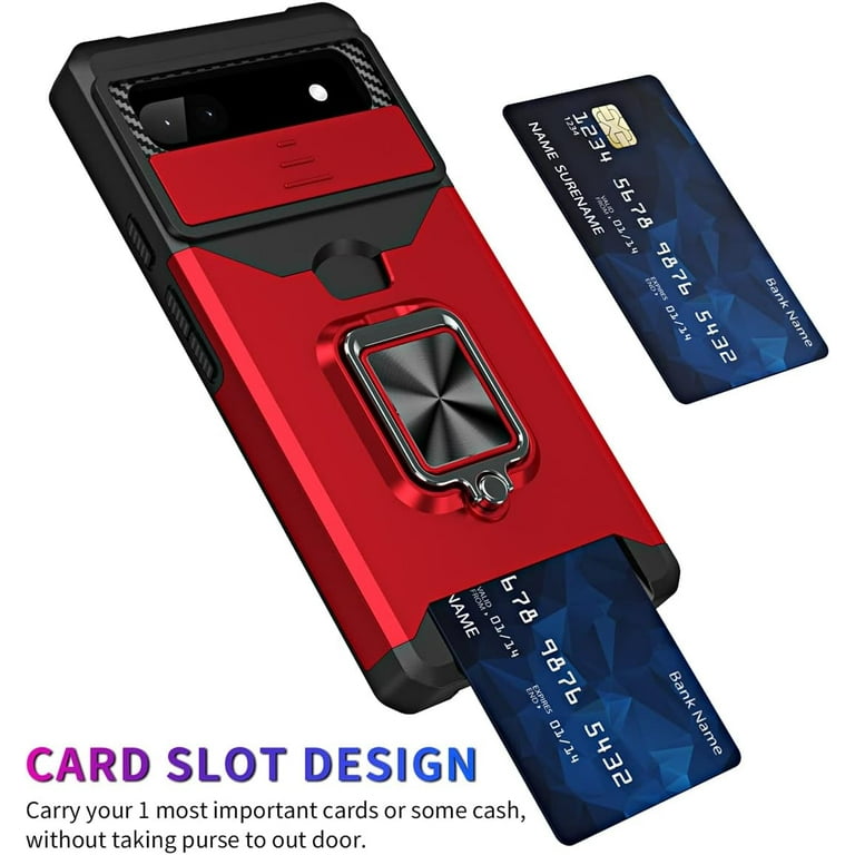 KOMI Card Slot and Wireless Charging Case for Google Pixel 6a