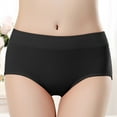 thumbnail image 3 of Bigersell Women's Underwear Clearance Womens Underwears Cheeky Panty Style P-266 Nylon Period Panties Lace Thongs Briefs Mid Waist Women Cheeky Panties Black L, 3 of 6