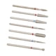 thumbnail image 2 of 7 brocas para decoración de uñas con diferentes rugosidades para eliminar la piel muerta y pulir uñas., 2 of 14